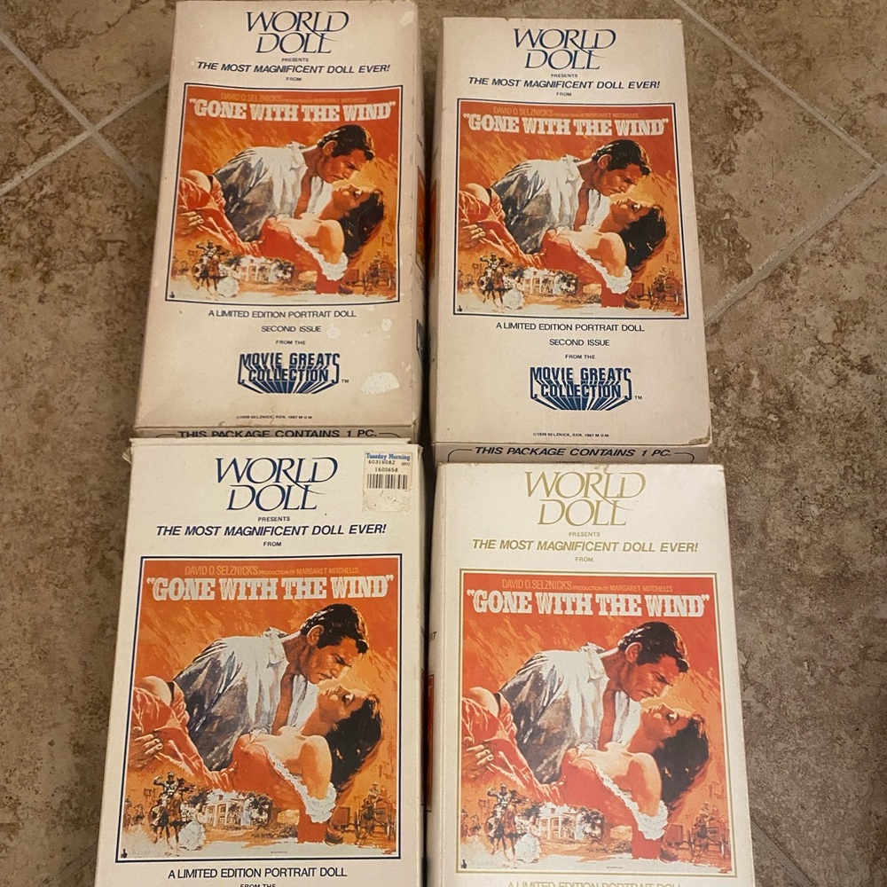 Set of 4 Gone With The Wind World Doll 1989 Limited Edition Collectible NIB